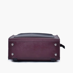 Burgundy and black adventure backpack