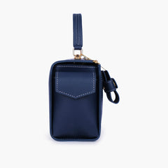 Blue bowling bag with top-handle