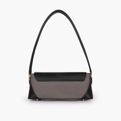 Black baguette shoulder bag