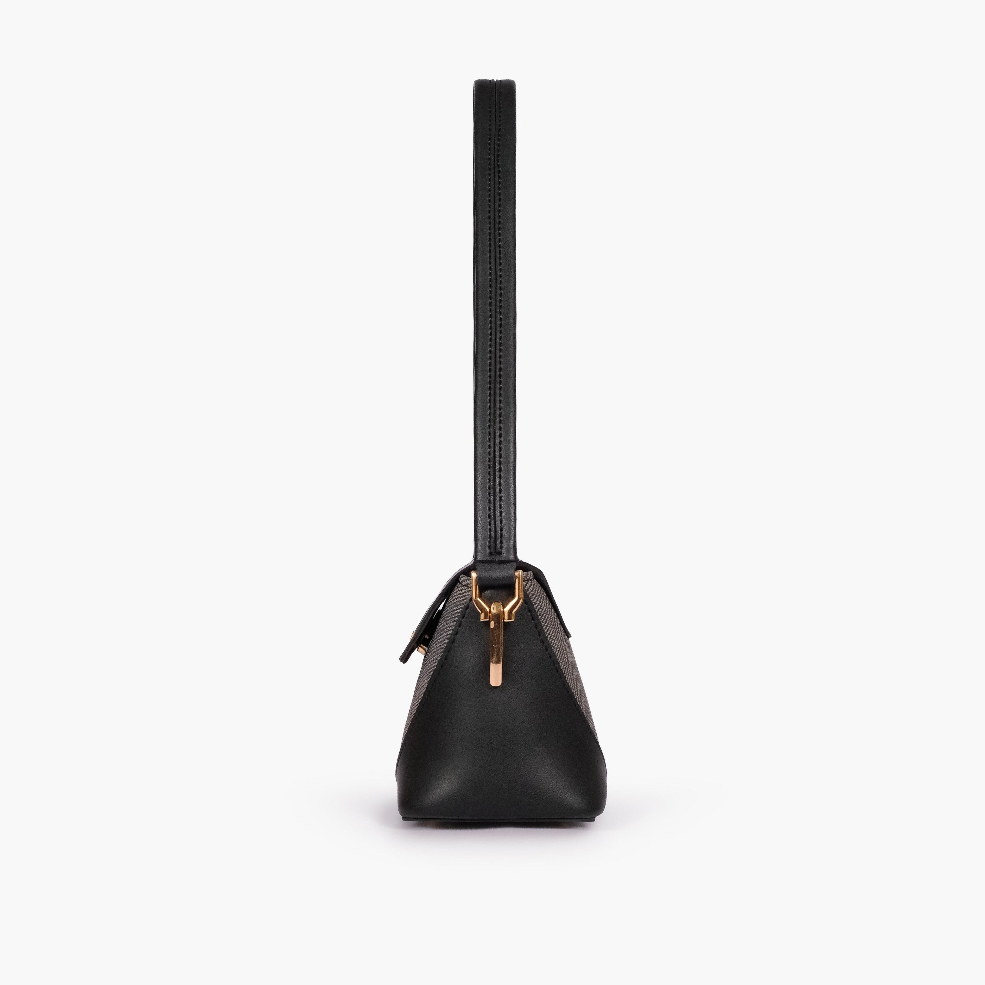 Black baguette shoulder bag