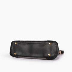 Black baguette shoulder bag