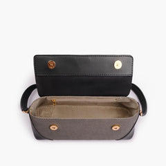 Black baguette shoulder bag