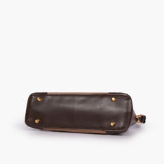 Dark brown baguette shoulder bag