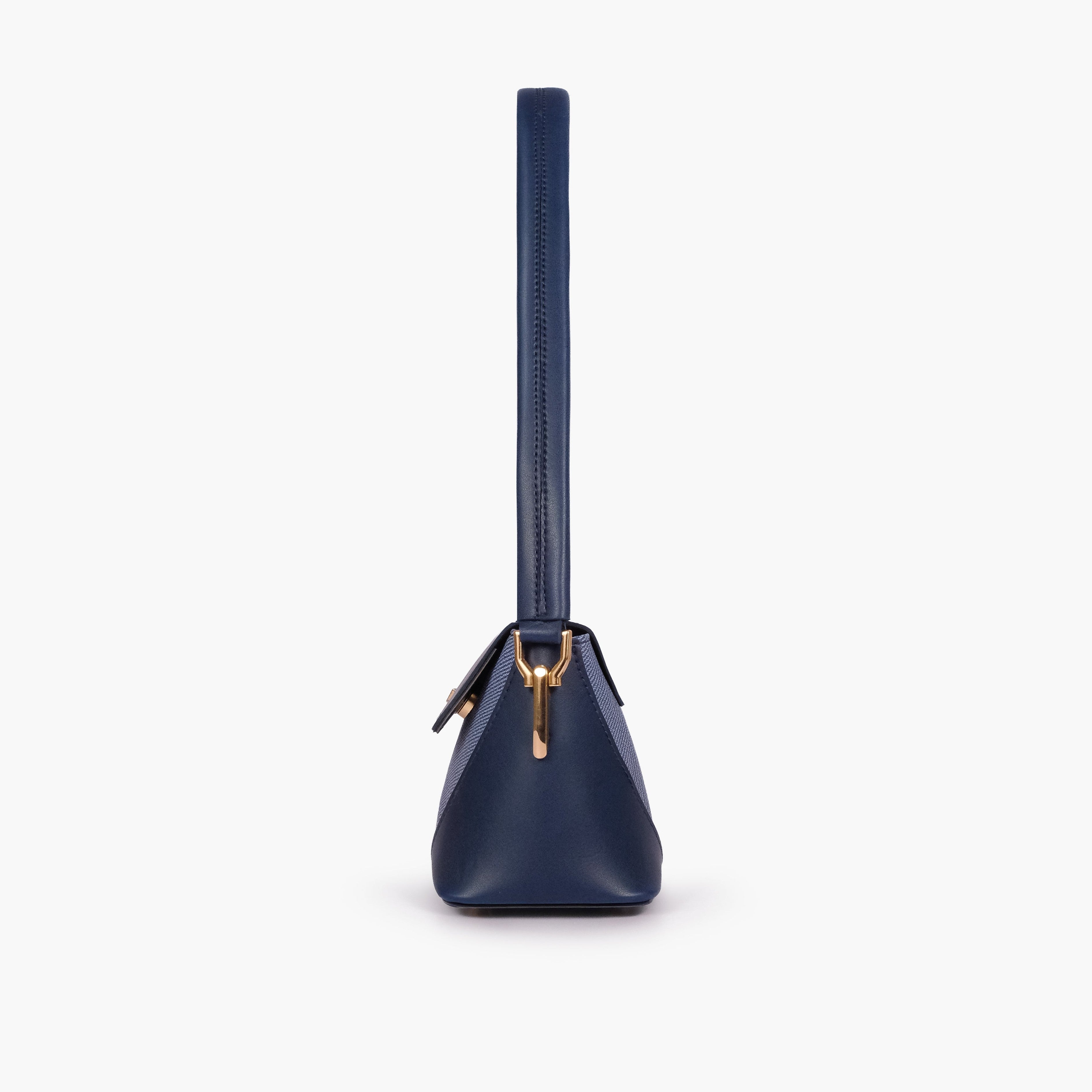 Blue baguette shoulder bag