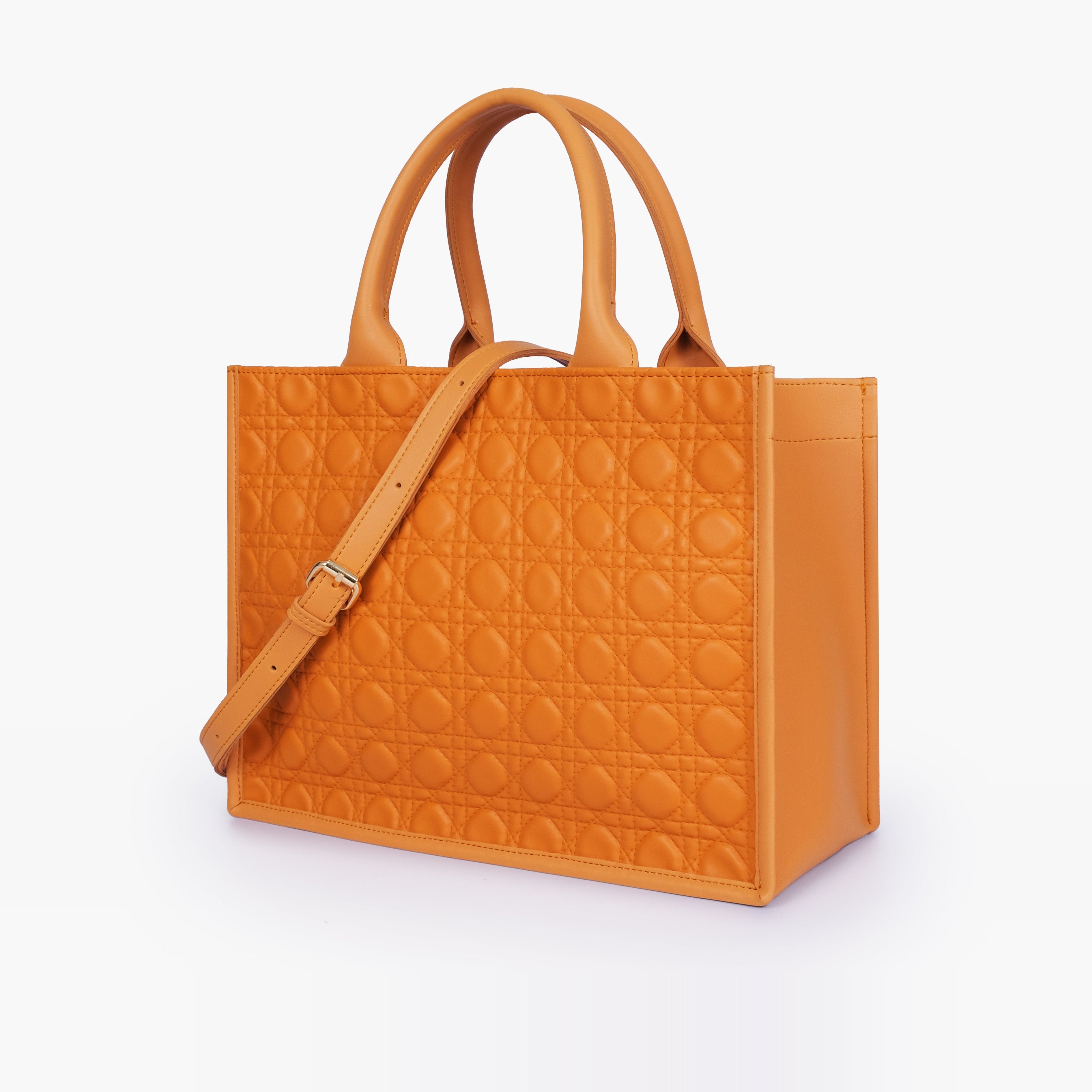Mustard box tote bag