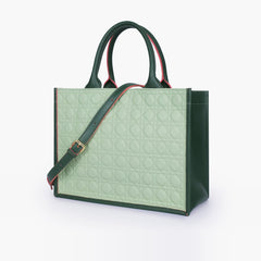 Army green box tote bag