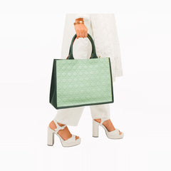 Army green box tote bag