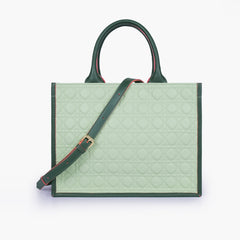 Army green box tote bag