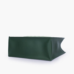 Army green box tote bag