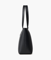 Black long handle tote bag