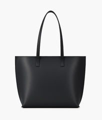 Black long handle tote bag