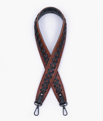 Brown and black zig-zag weave strap add-on
