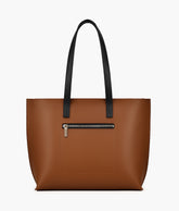 Horse brown with black long handle tote bag