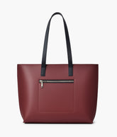 Burgundy long handle tote bag