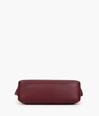 Burgundy long handle tote bag