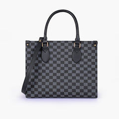 Black checkered everywear handbag