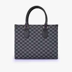 Black checkered everywear handbag