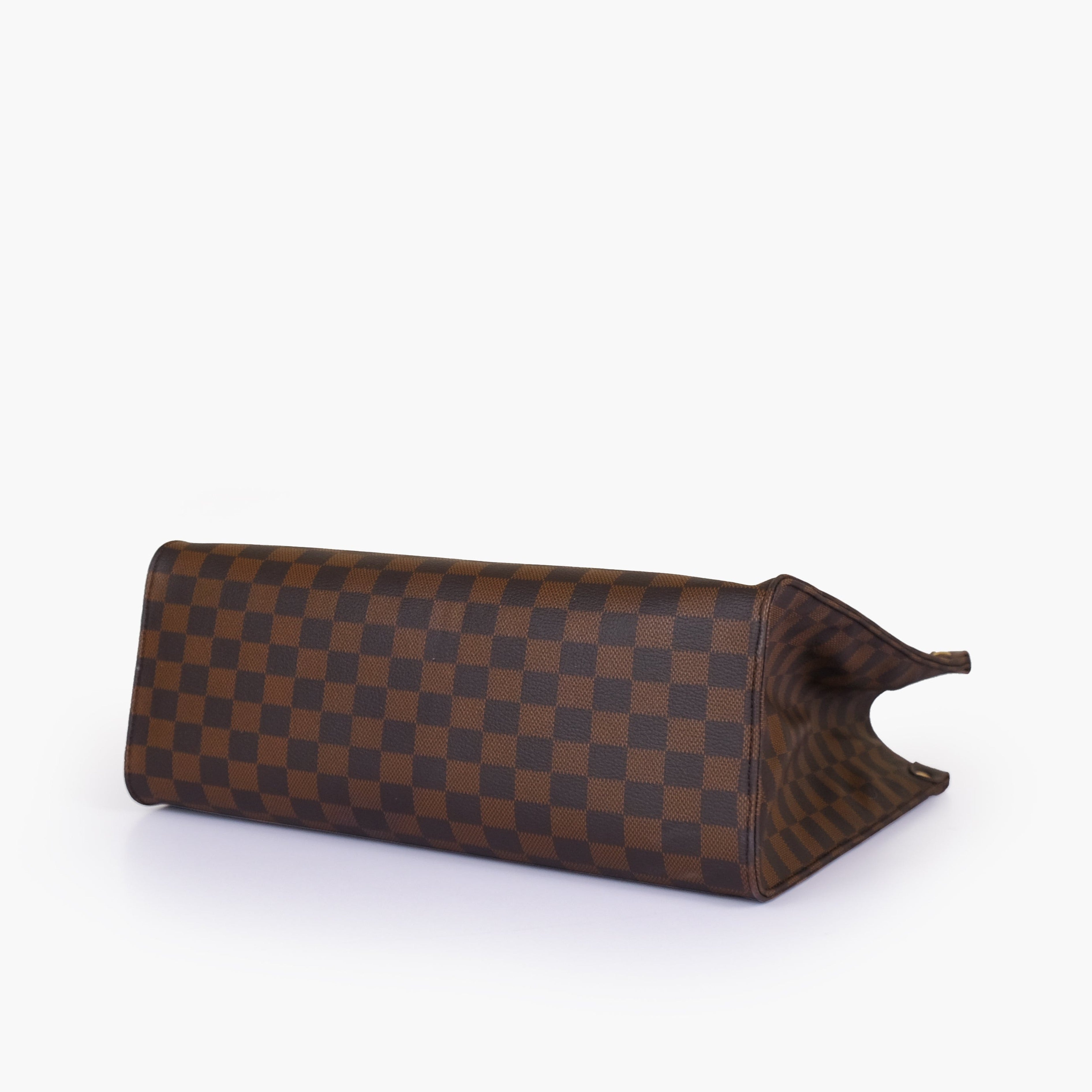 Dark brown checkered everywear handbag