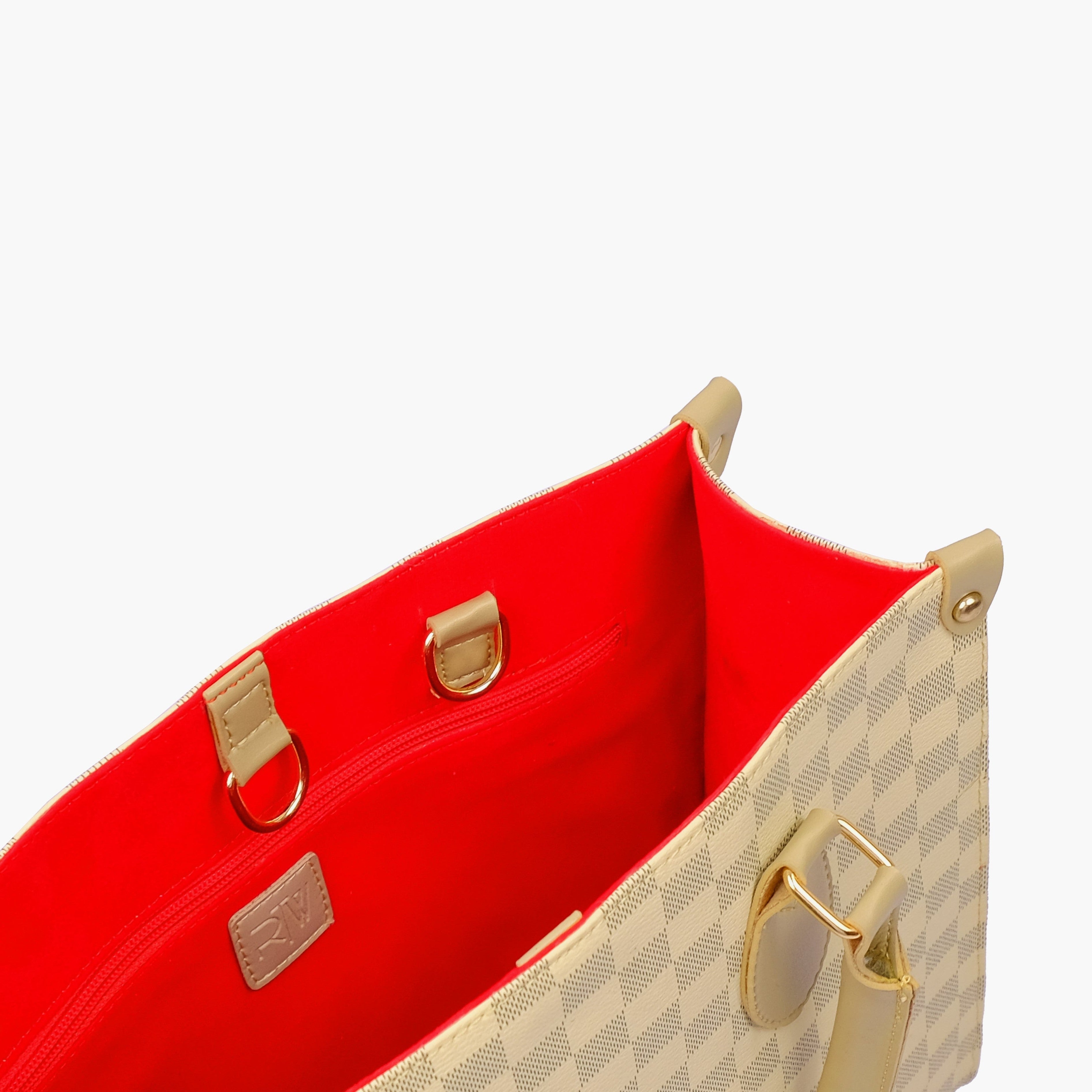 Off-white checkered everywear handbag