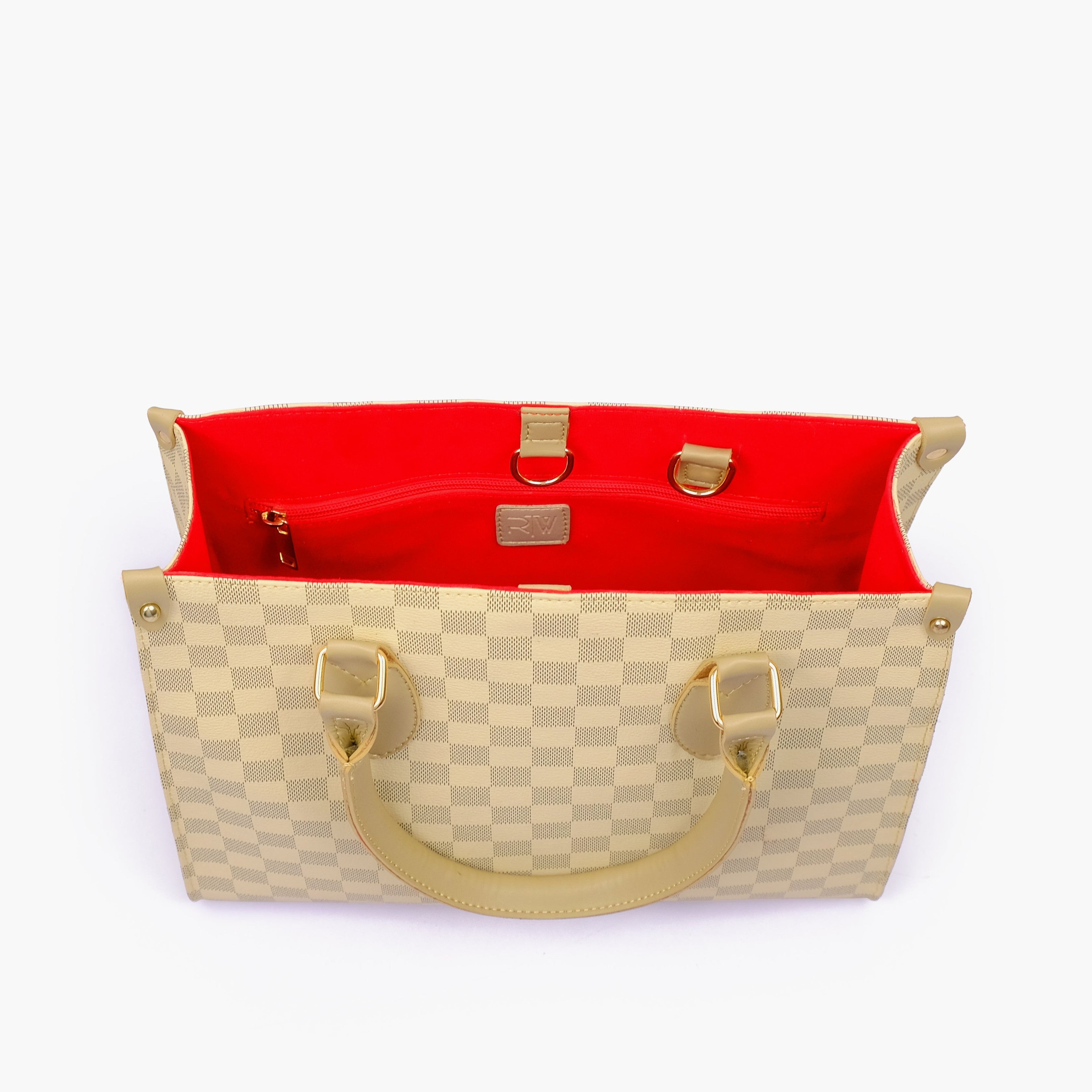 Off-white checkered everywear handbag
