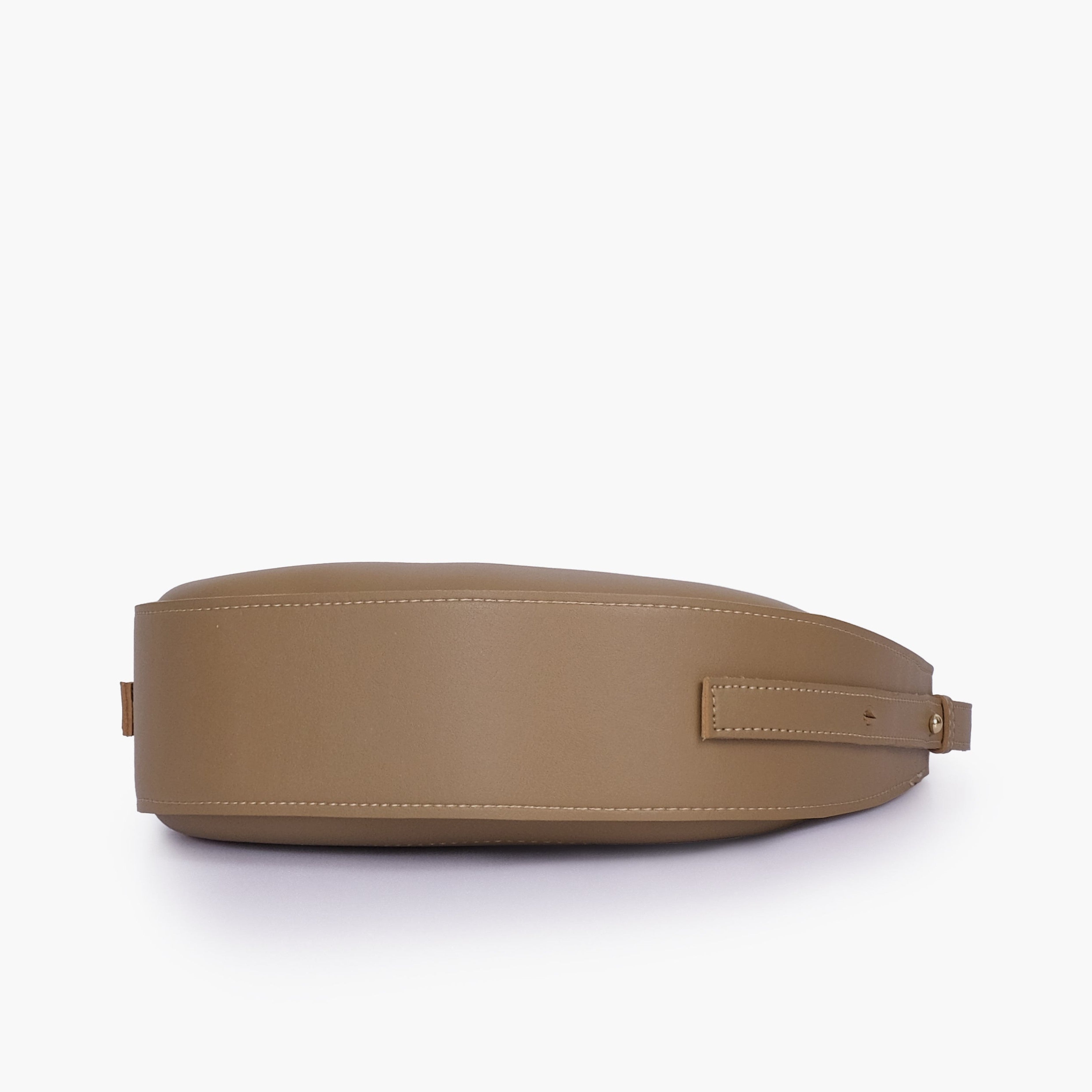 Coffee crescent hobo bag