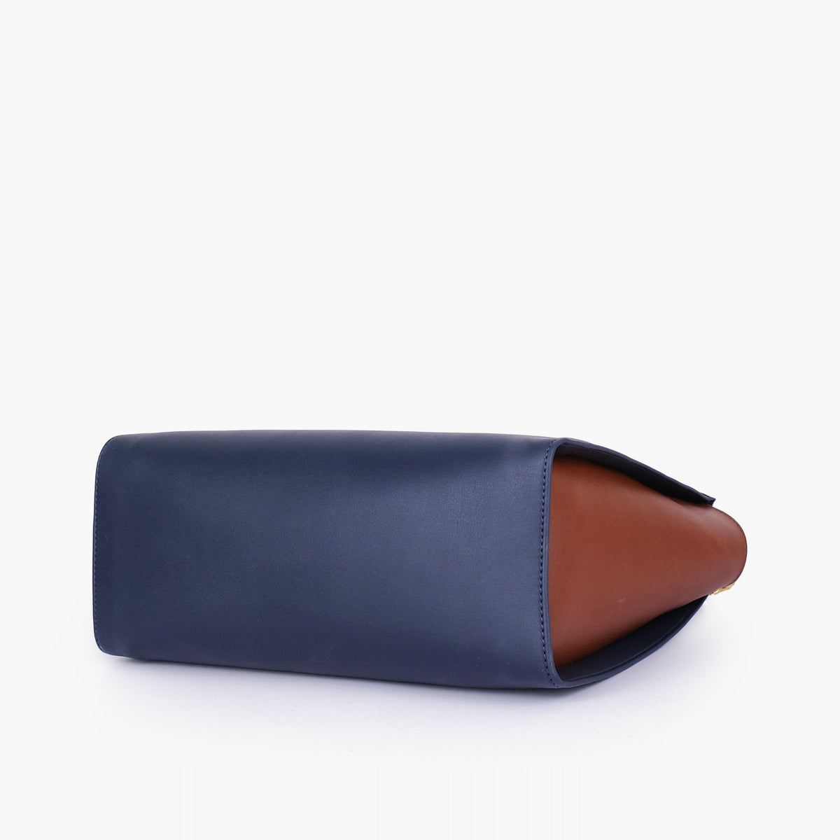 Blue chain handle tote