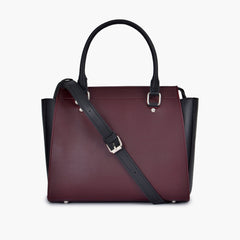 Burgundy classic top-handle bag