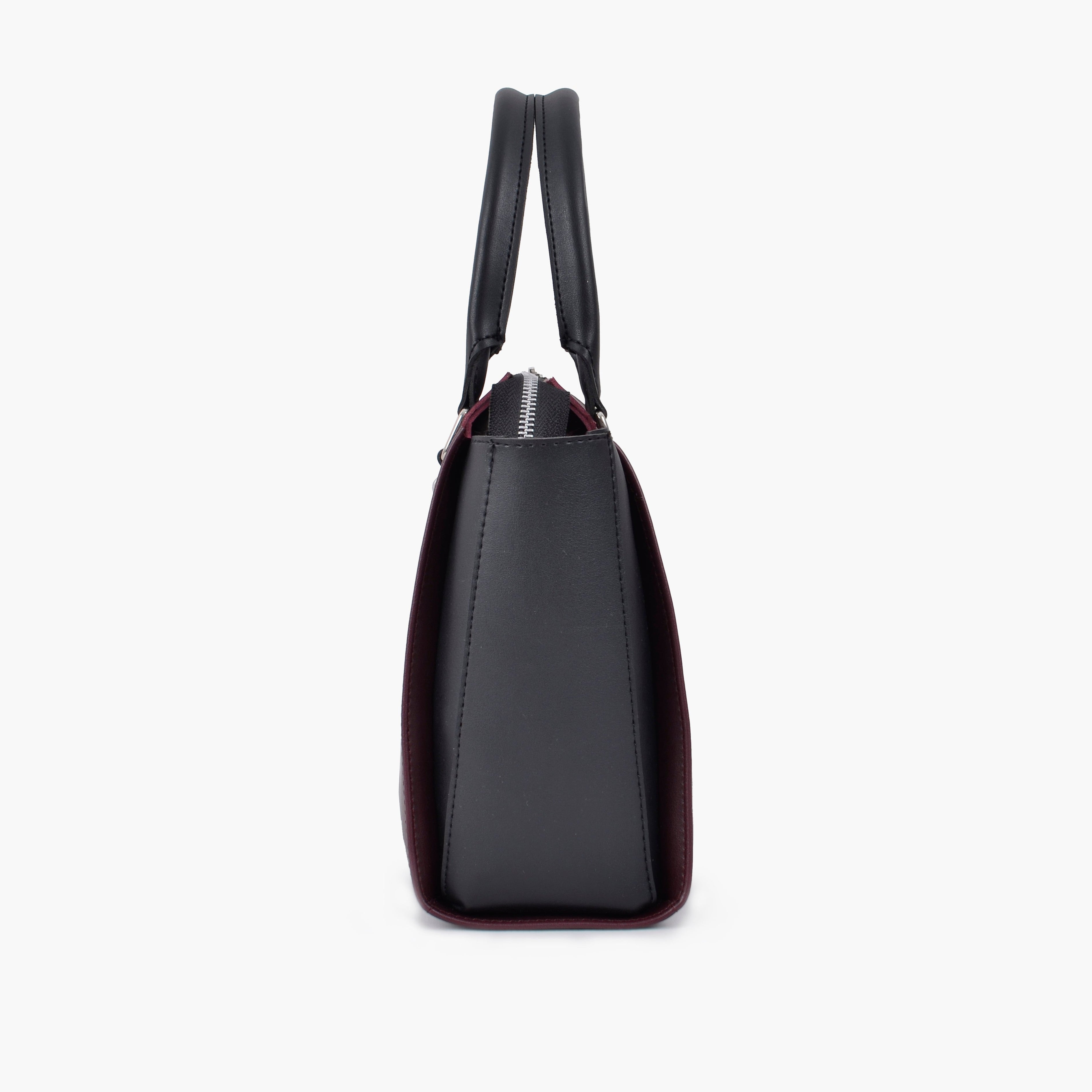 Burgundy classic top-handle bag
