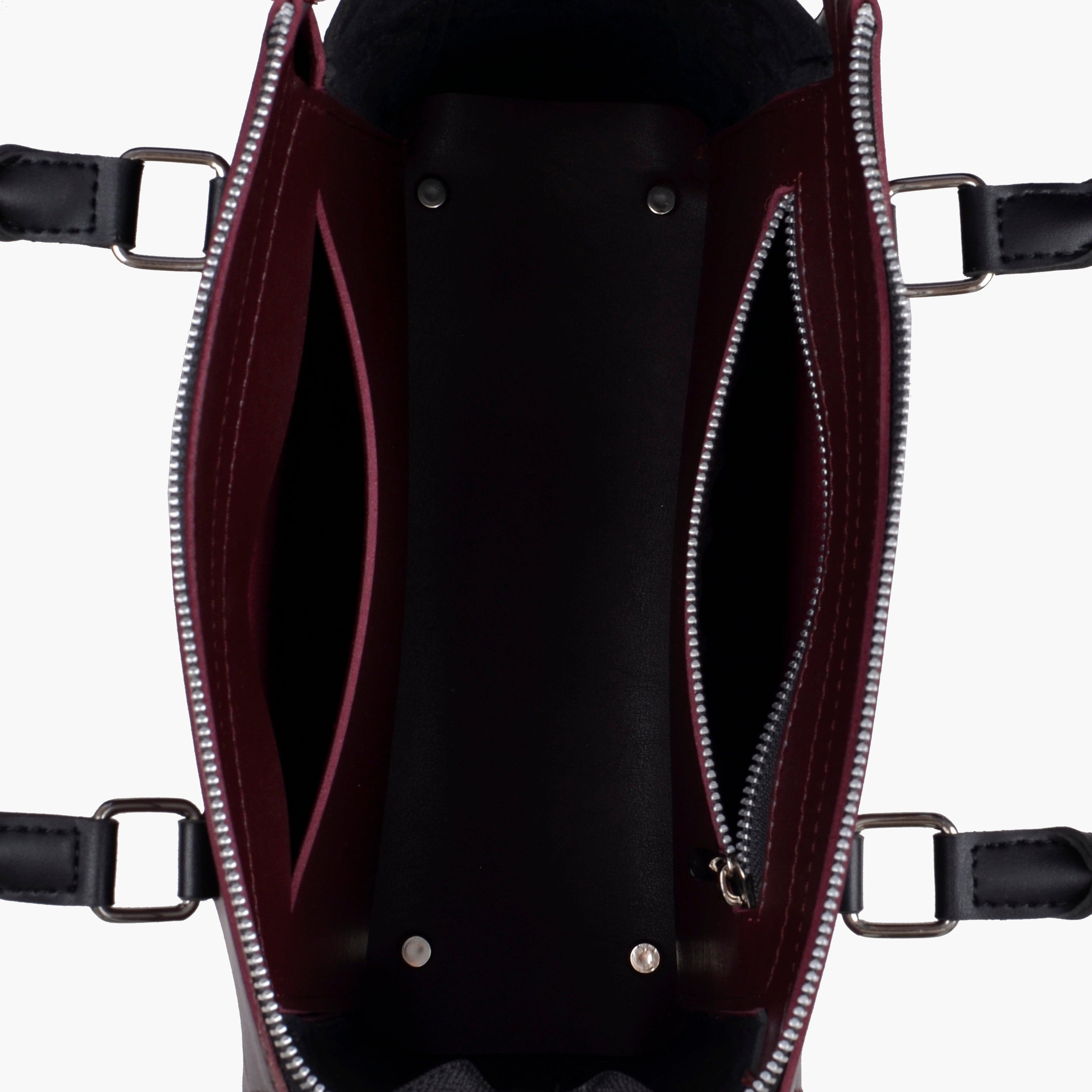 Burgundy classic top-handle bag