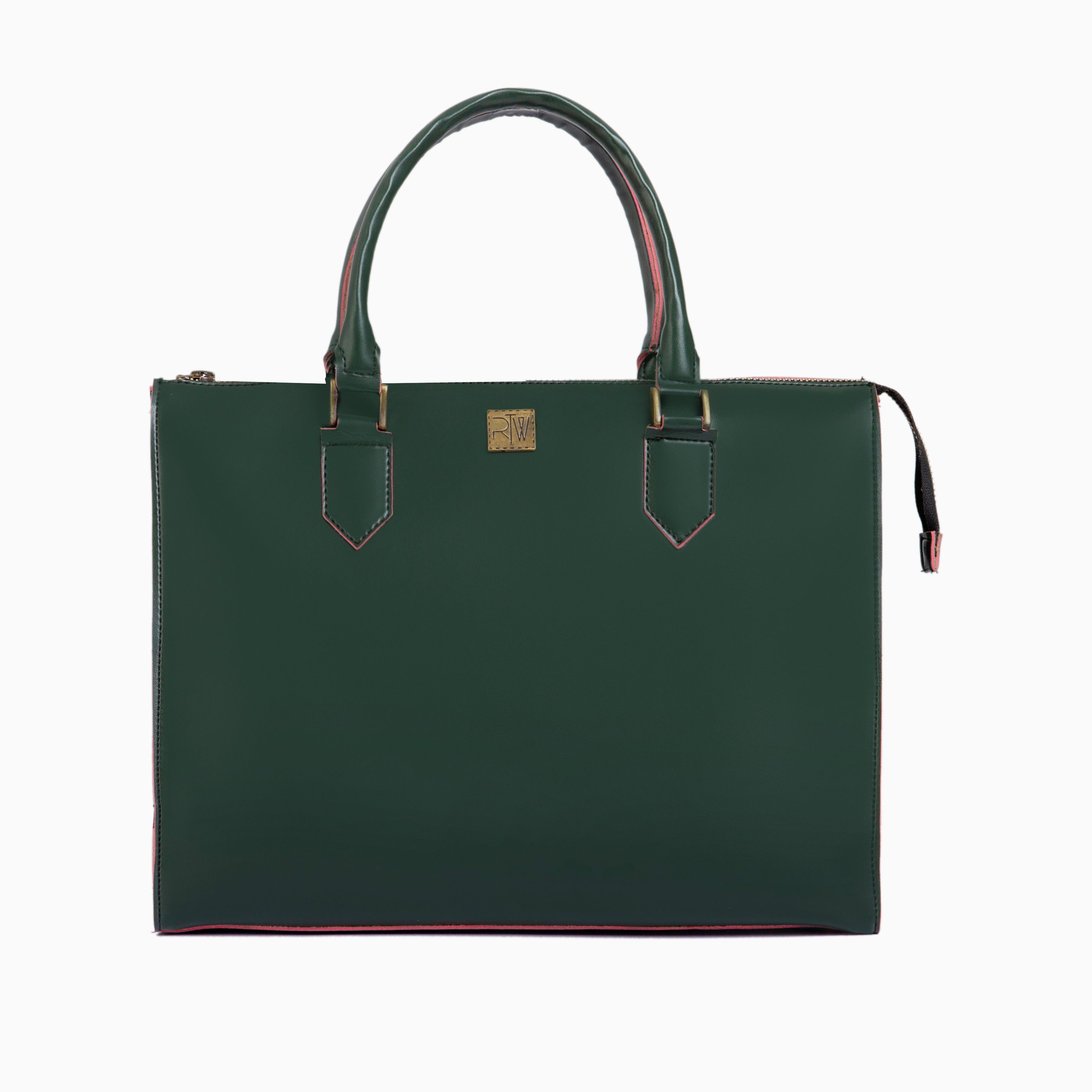 Army green workplace handbag