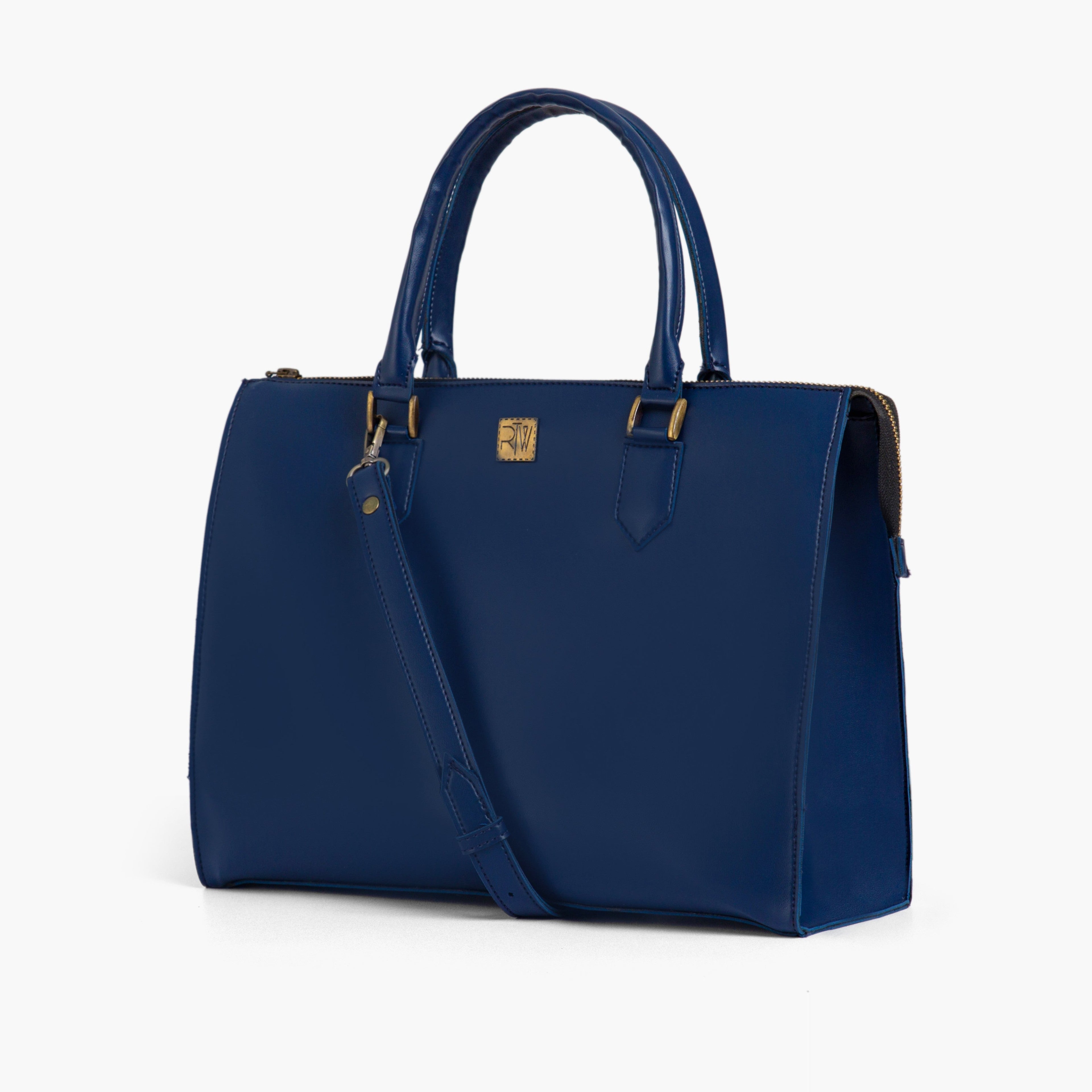 Blue workplace handbag
