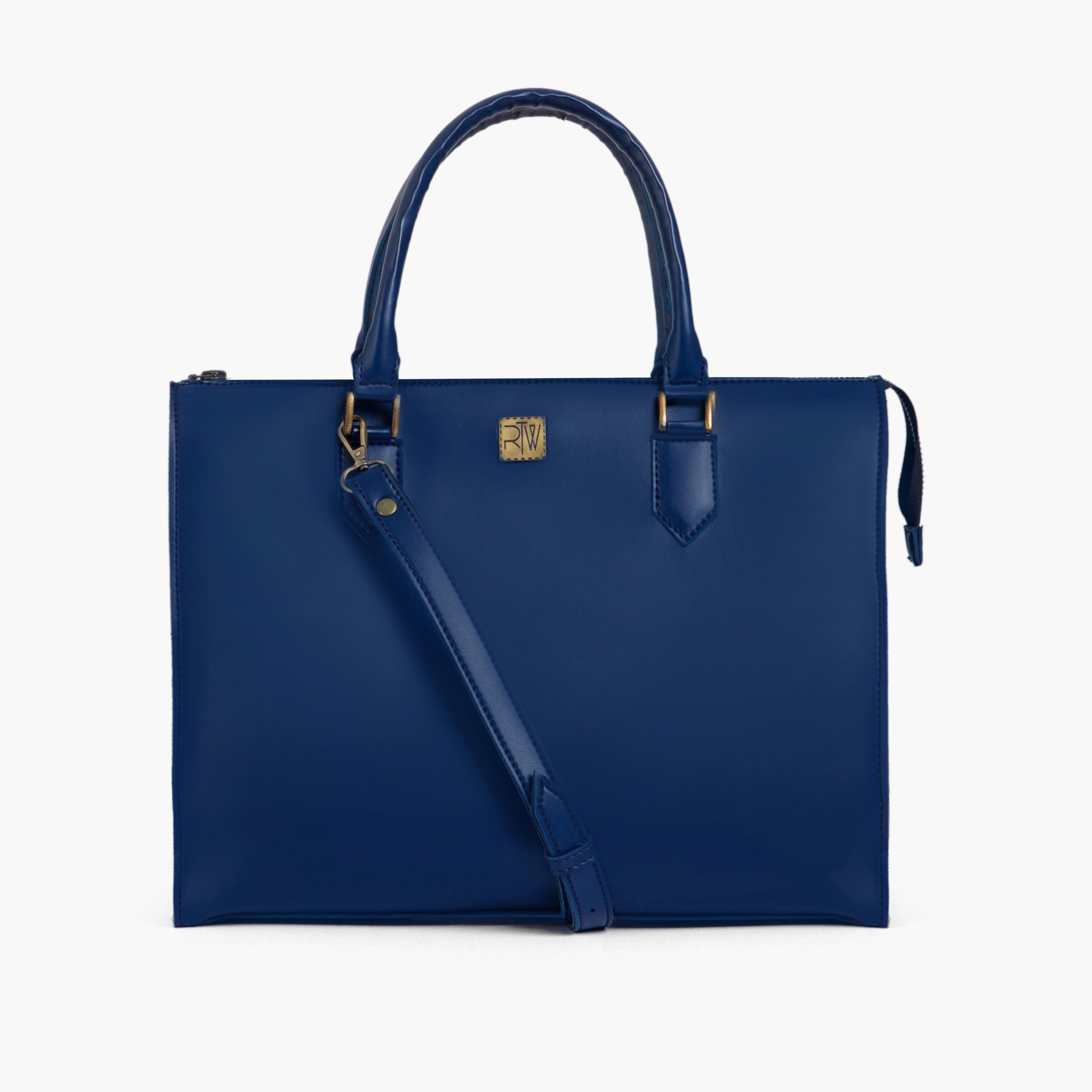 Blue workplace handbag