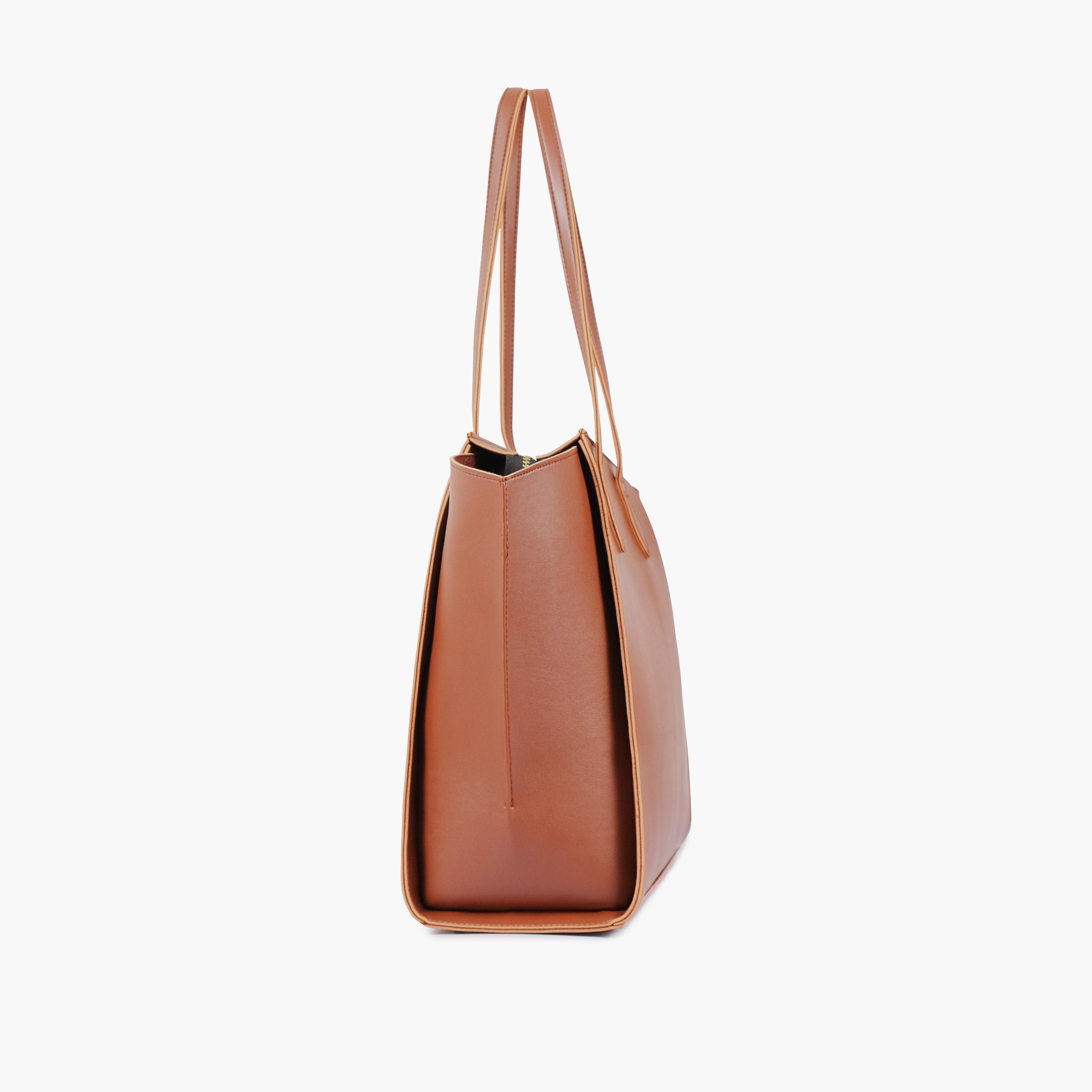 Brown classic tote bag