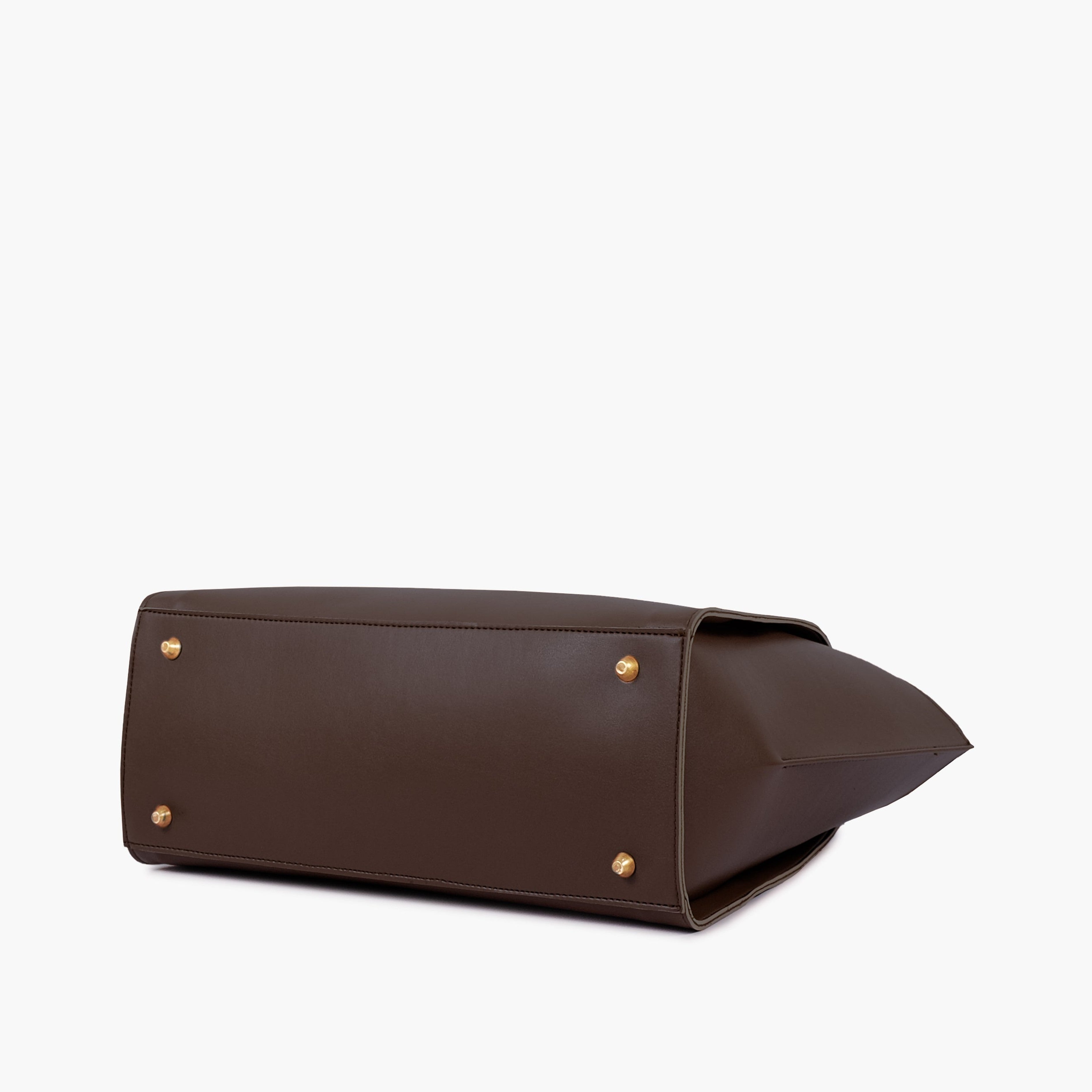 Dark brown classic tote bag