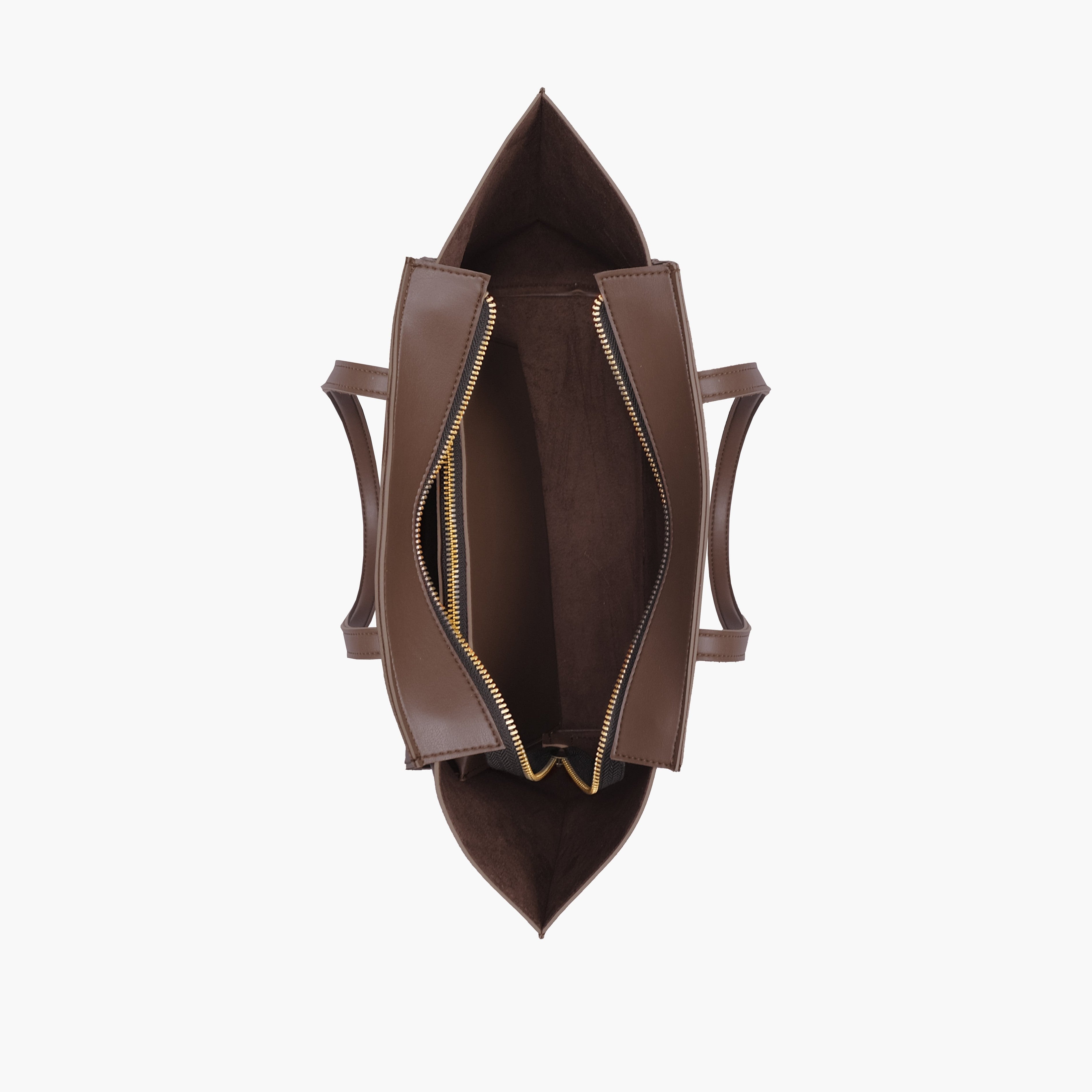 Dark brown classic tote bag