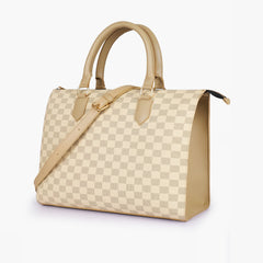 Off-white checkered on-the-go handbag