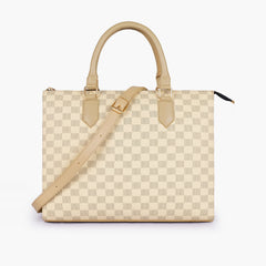 Off-white checkered on-the-go handbag