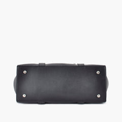 Black carry-all satchel bag