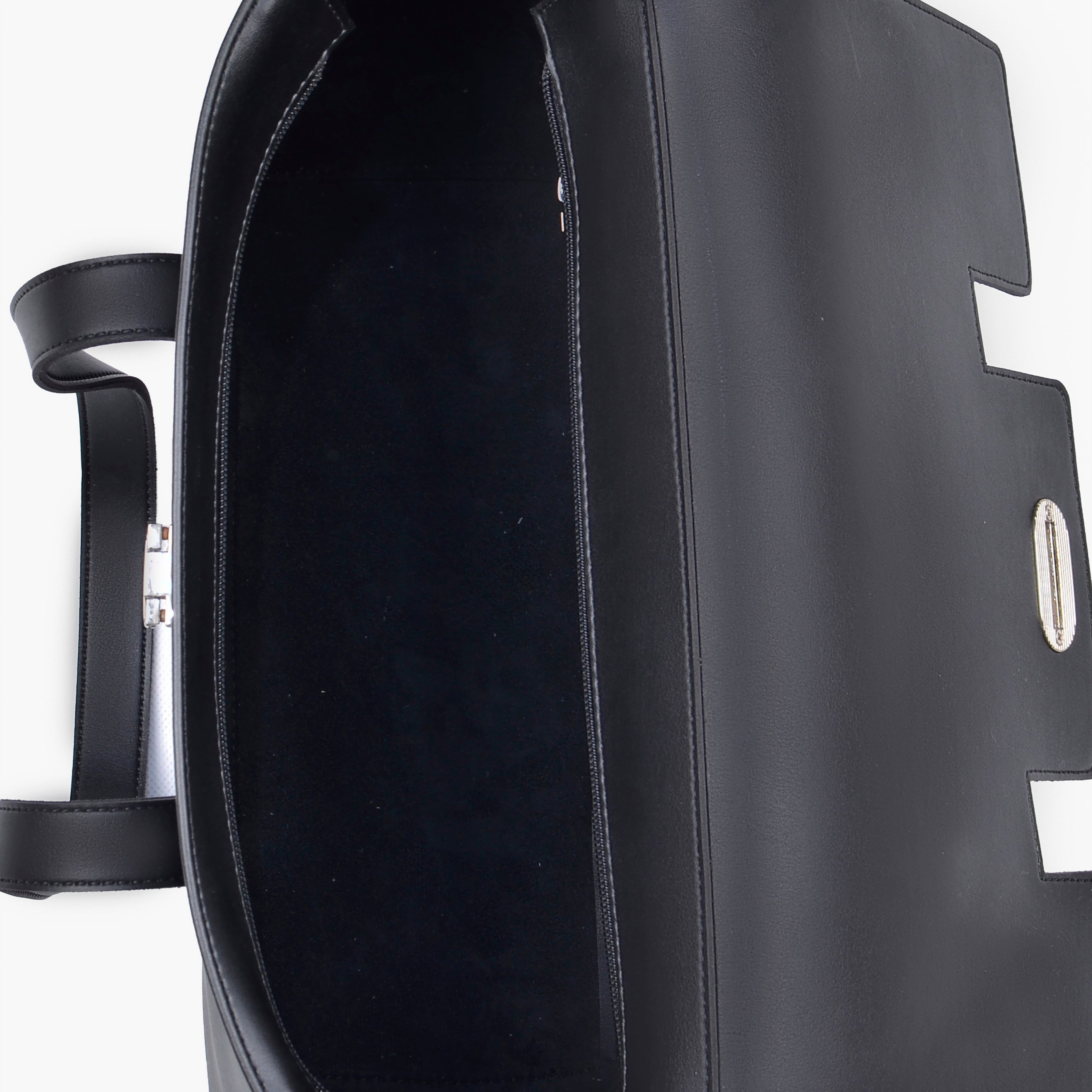 Black carry-all satchel bag