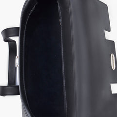 Black carry-all satchel bag