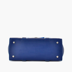 Blue carry-all satchel bag