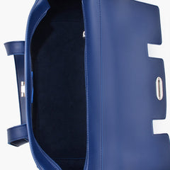 Blue carry-all satchel bag