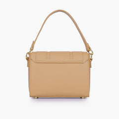 Coffee compact top-handle cross-body bag