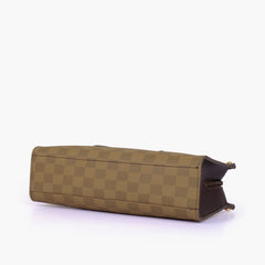 Brown checkered on-the-go mini bag