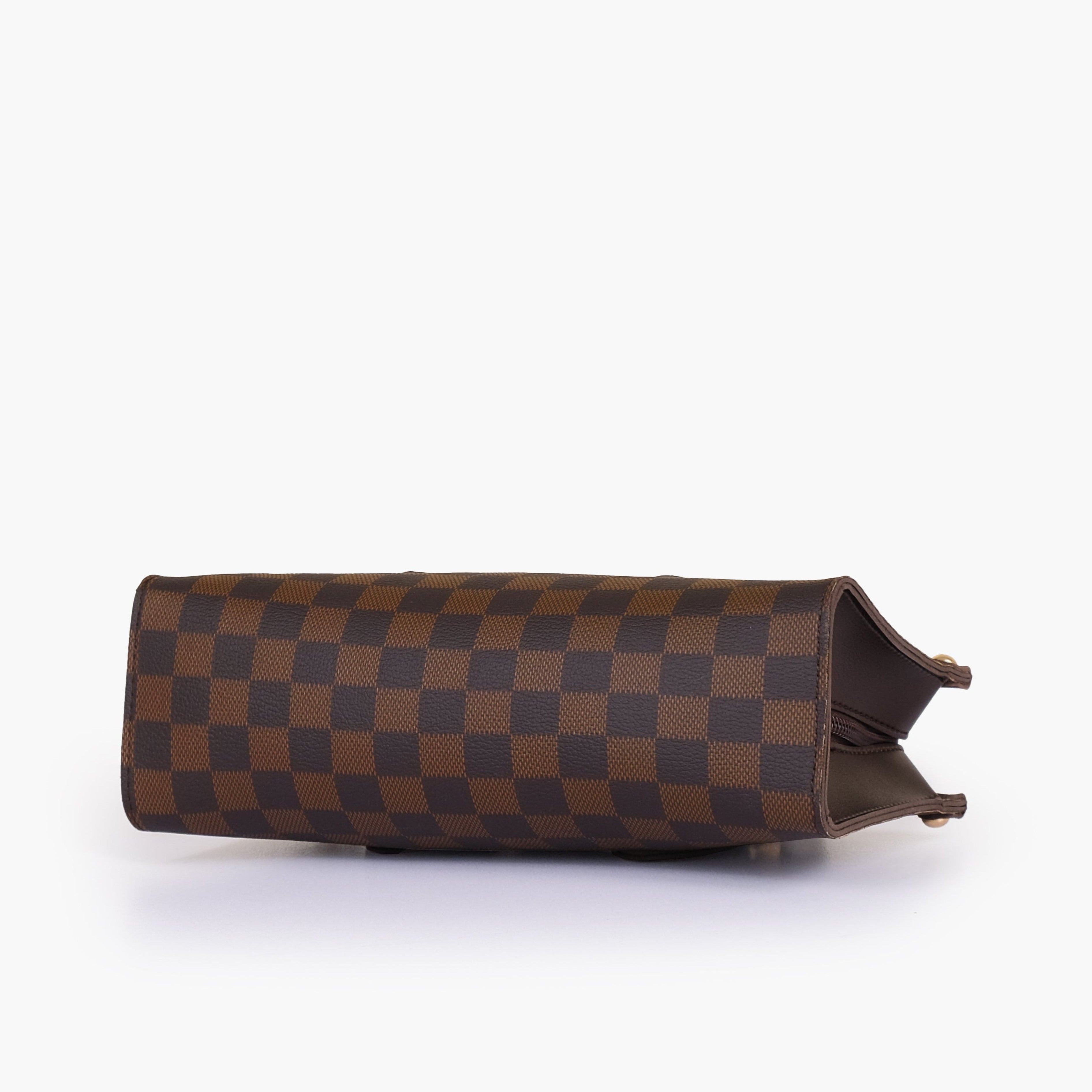 Dark brown checkered on-the-go mini bag