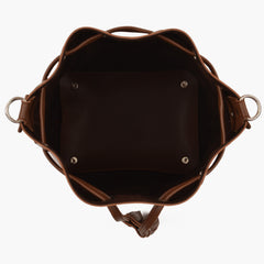 Horse brown bucket bag