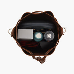 Horse brown bucket bag