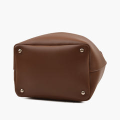 Horse brown bucket bag