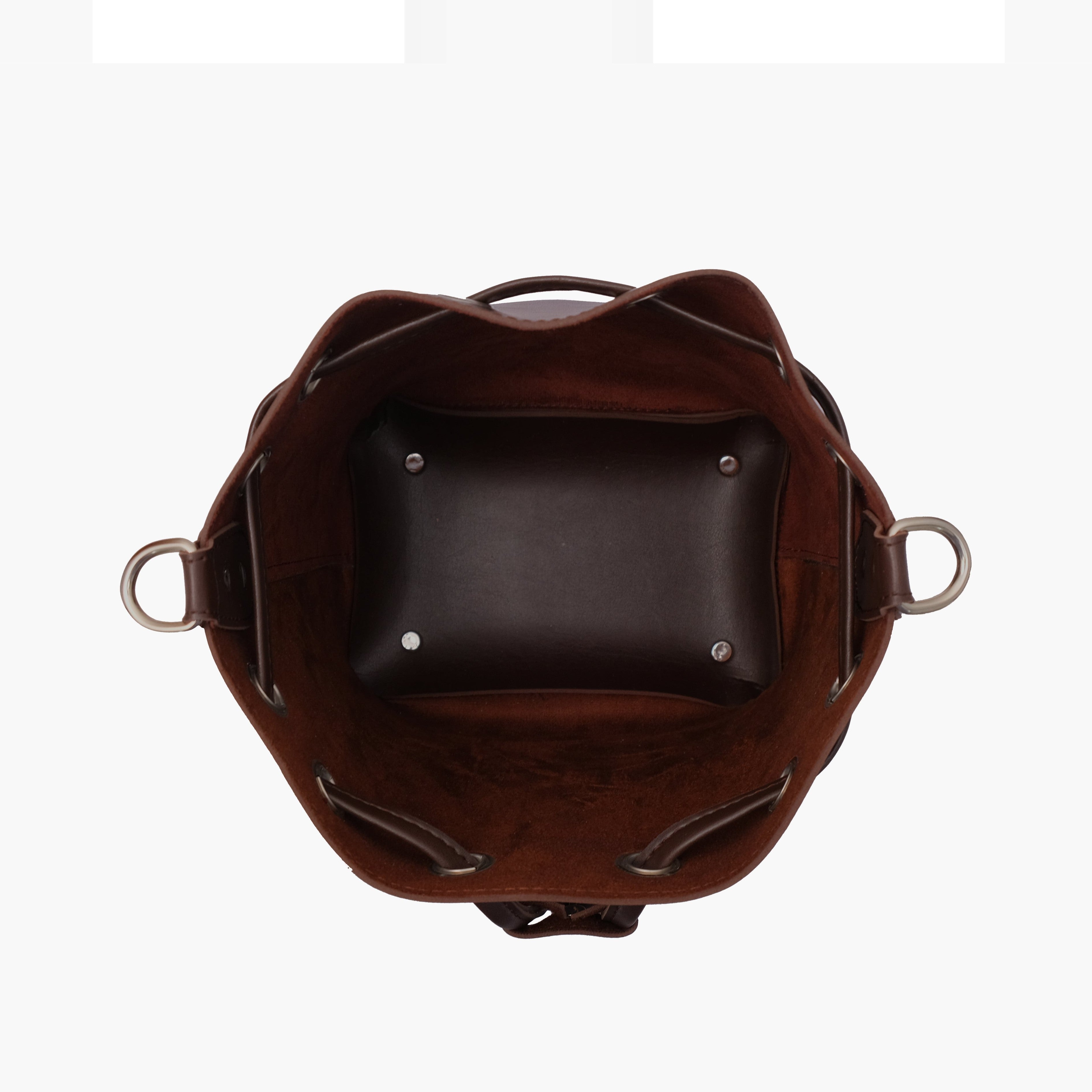 Dark brown bucket bag