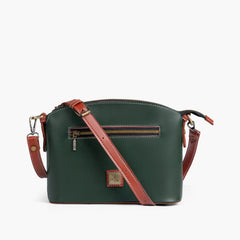 Army green dome cross-body bag